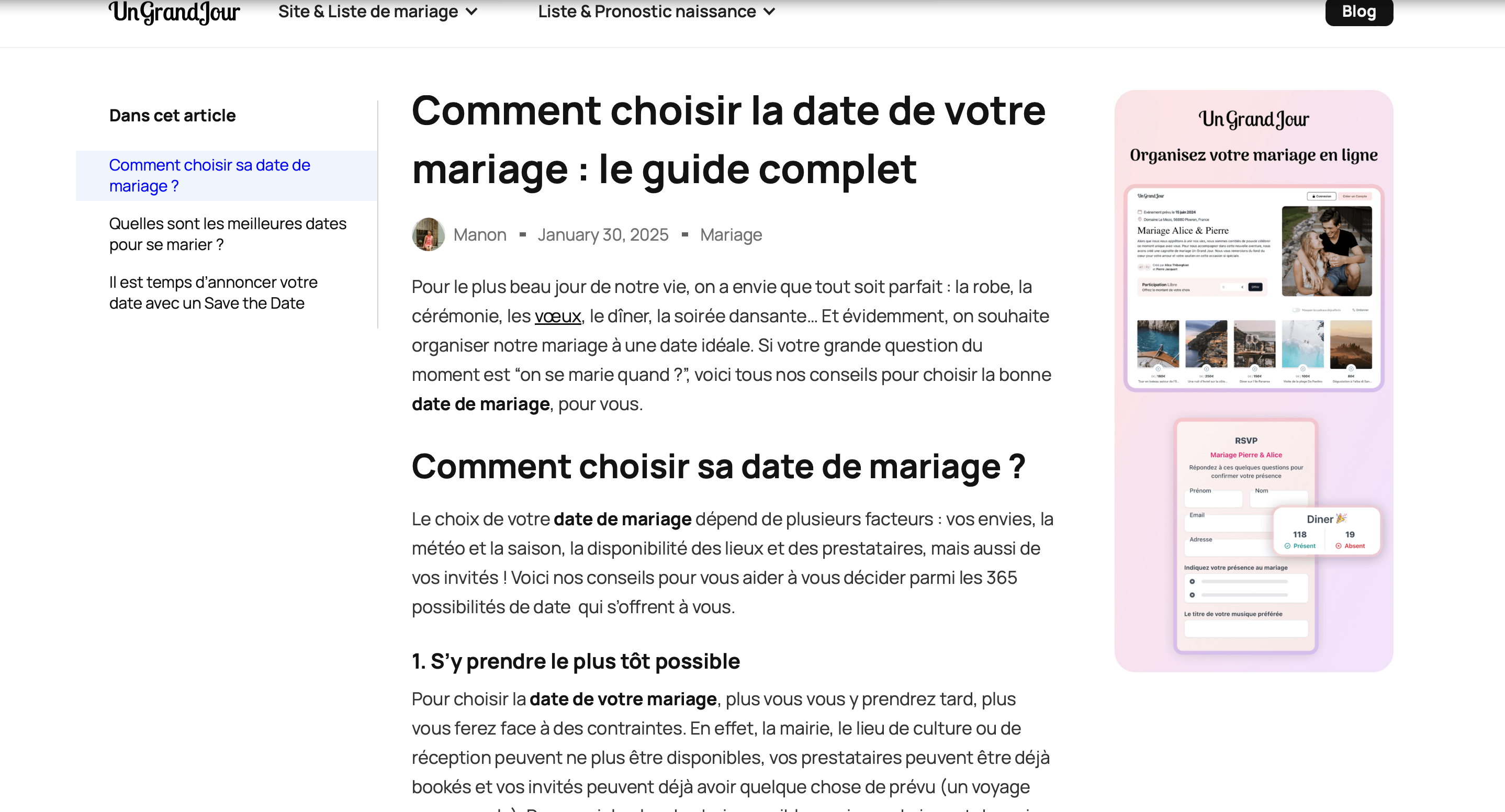Comment choisir la date de son mariage ?